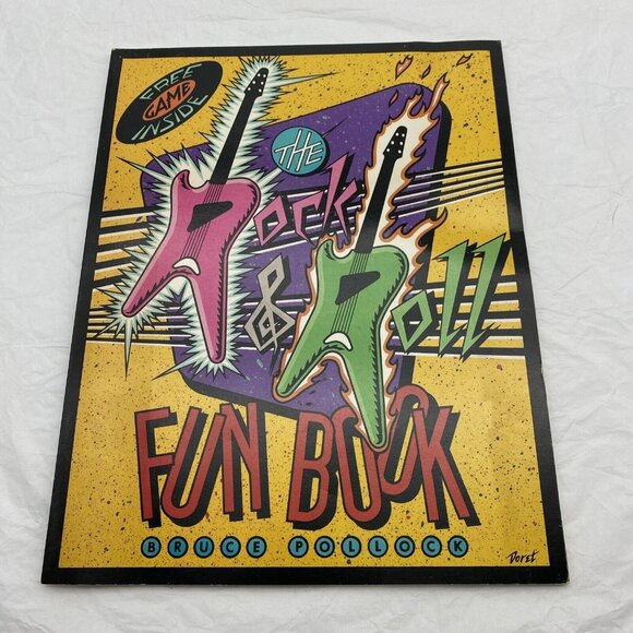 Vtg 1980 The Rock n Roll Fun Book by Bruce Pollock Scholastic Books Eagles Cars - Picture 1 of 12